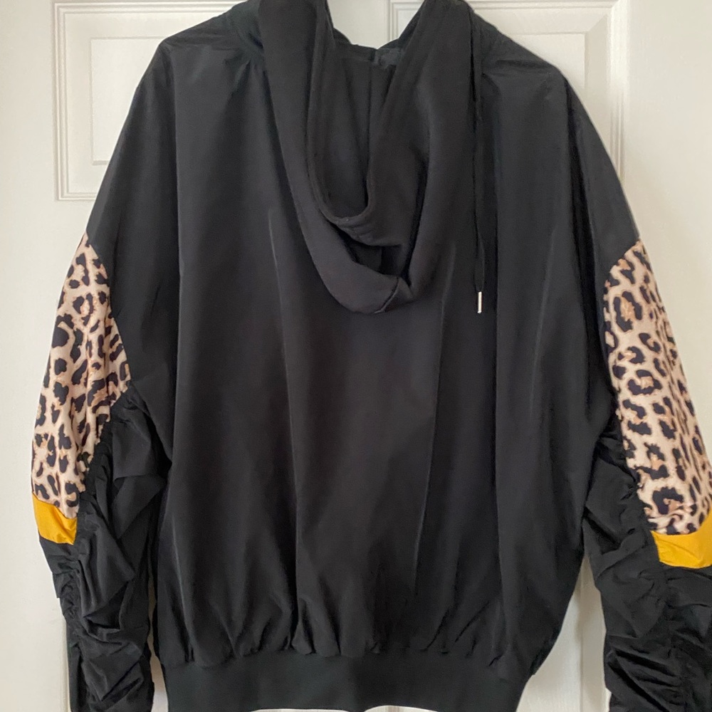 Oversized Bomber Jacket with hood